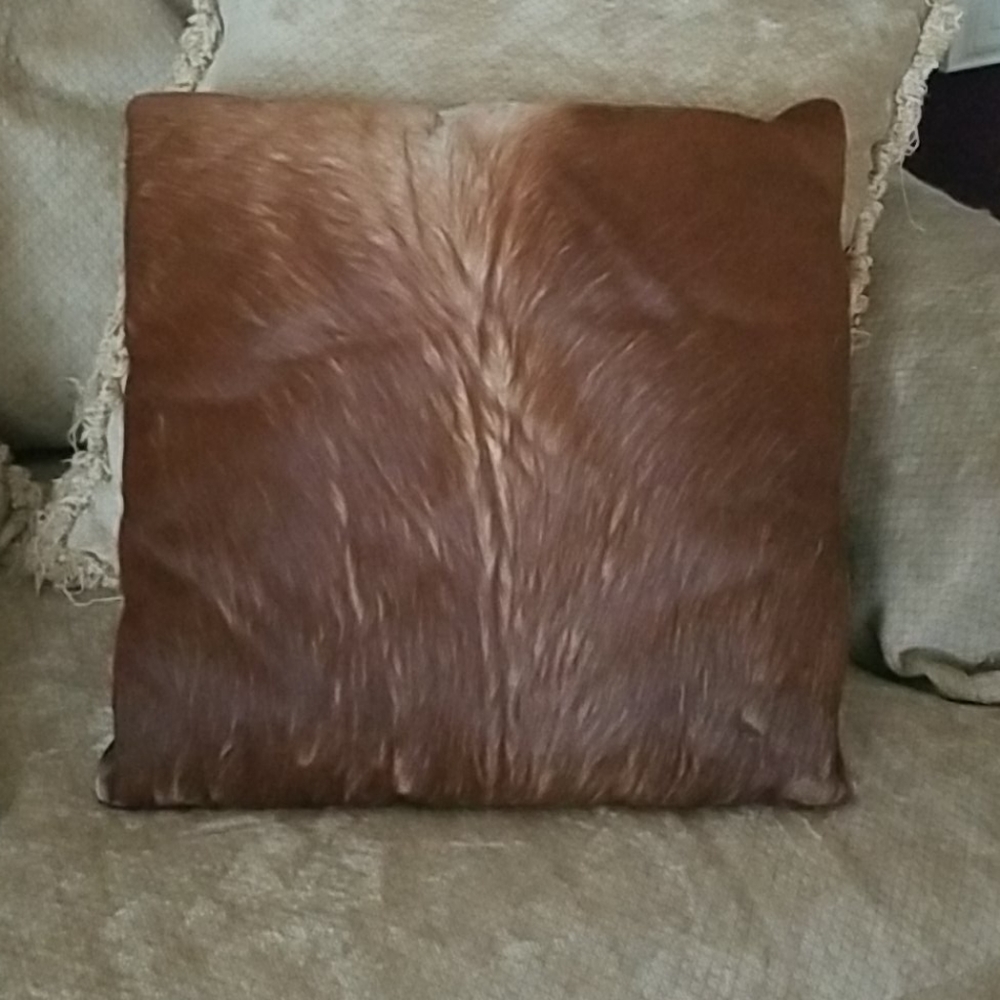 Authentic Cowhide Leather Pillow
